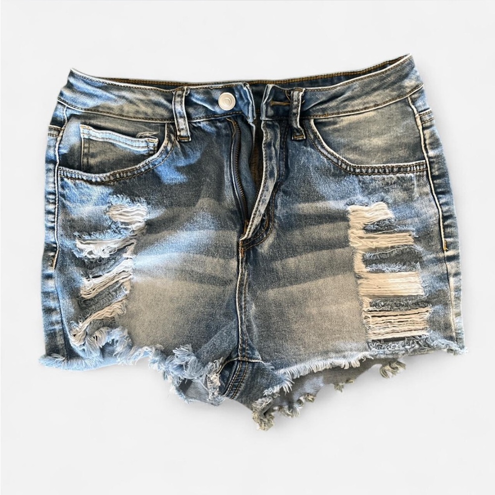 SHEIN - Distressed Denim Women Shorts